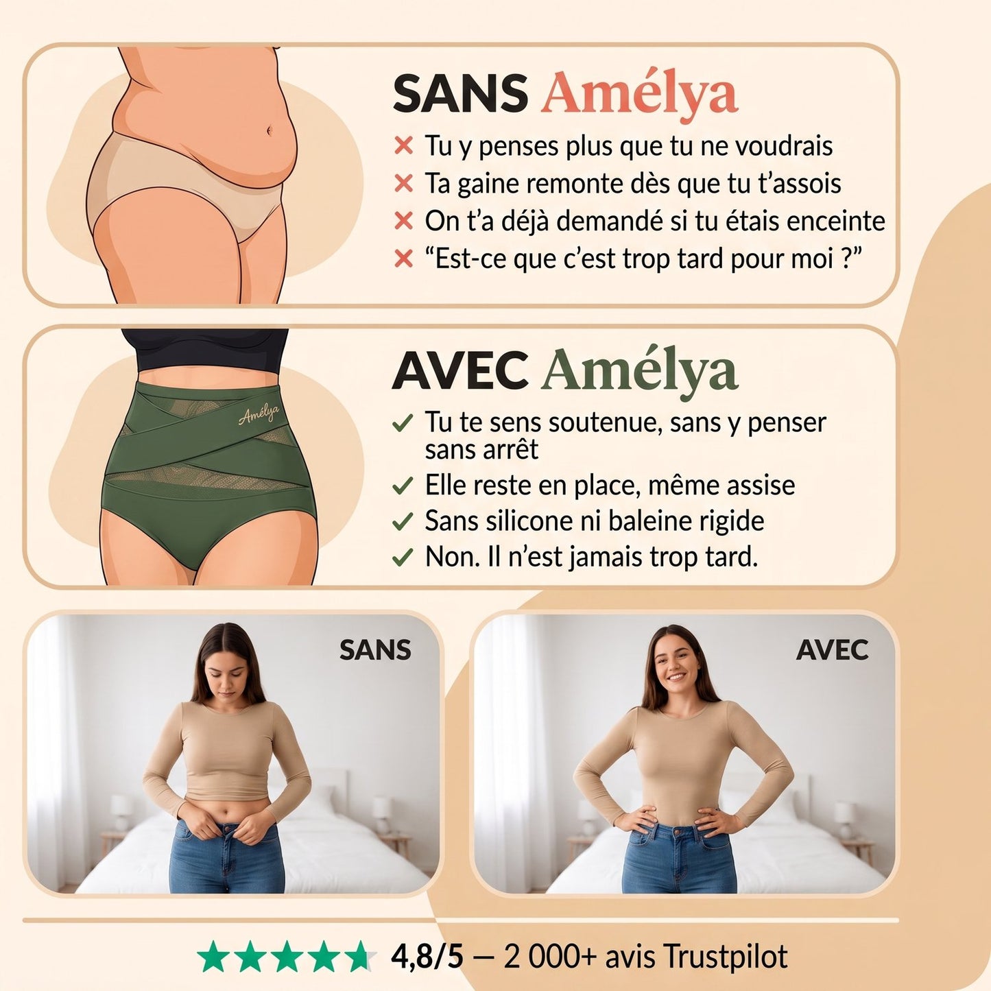 Enfin du maintien, sans se sentir enfermée — Amélya